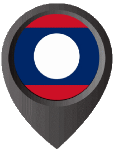Flags Asia Laos Location Pin 