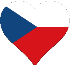 Bandiere Europa Repubblica Ceca Cuore 