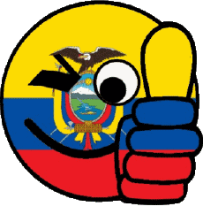 Fahnen Amerika Ecuador Smiley - OK 