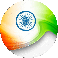Drapeaux Asie Inde Rond 