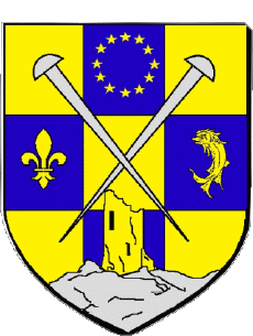 Blasone-Bandiere Francia Dipartimenti - Città 38 SAINT QUENTIN FALLAVIER 