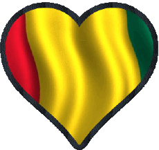 Banderas África Guinea Corazón 