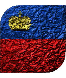 Bandiere Europa Liechtenstein Quadrato 