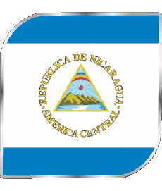 Drapeaux Amériques Nicaragua Carré 