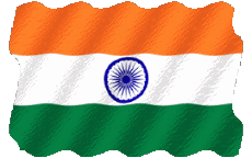 Flags Asia India Waving 