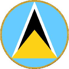 Fahnen Amerika St. Lucia Runde 