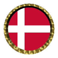 Banderas Europa Dinamarca Ronda - Anillos 