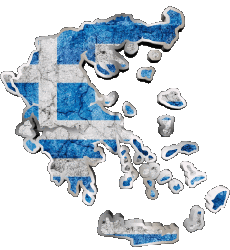 Banderas Europa Grecia Mapa 
