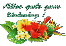 Messages German Alles Gute zum Geburtstag Blumen Transparent Background 001 