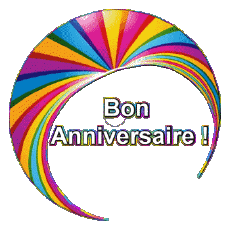 Mensajes Francés Bon Anniversaire Abstrait - Géométrique Fondo transparente 001 