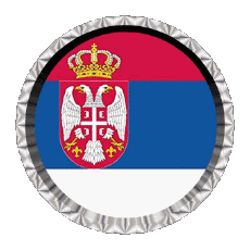 Bandiere Europa Serbia Rotondo - Anelli 