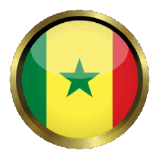 Drapeaux Afrique Sénégal Rond - Anneaux 