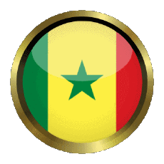 Fahnen Afrika Senegal Rund - Ringe 