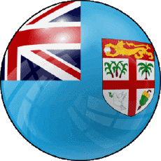 Drapeaux Océanie Fidji Rond 