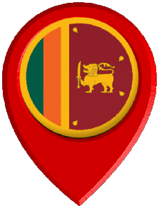 Fahnen Asien Sri Lanka Standort-Pin 