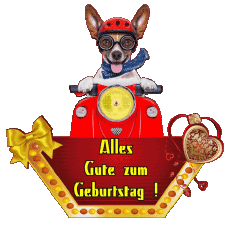 Messages Allemand Alles Gute zum Geburtstag Tiere 010 