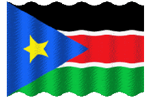 Drapeaux Afrique Soudan Sud Ondulation 
