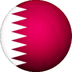 Drapeaux Asie Qatar Rond 