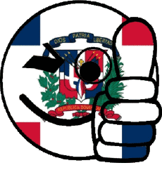 Banderas América República Dominicana Smiley - OK 