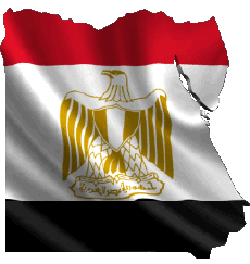 Banderas África Egipto Mapa 