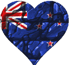 Bandiere Oceania Nuova Zelanda Cuore 