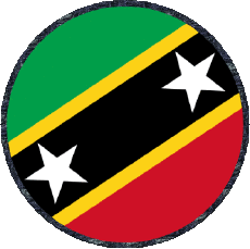 Bandiere America Saint Kitts e Nevis Tondo 