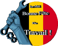 Messages French 1er Mai Bonne Fête du Travail - Belgique 