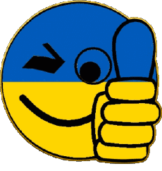 Banderas Europa Ucrania Smiley - OK 