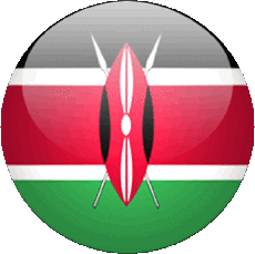 Fahnen Afrika Kenia Runde 