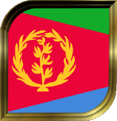 Bandiere Africa l'Eritrea Quadrato 
