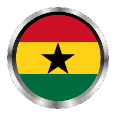 Drapeaux Afrique Ghana Rond - Anneaux 