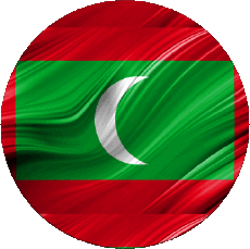 Bandiere Asia Maldive Tondo 