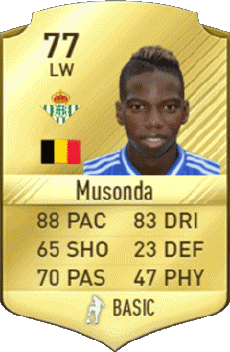 Multi Media Video Games F I F A - Card Players Belgium Charly Musonda 