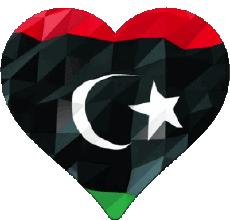 Flags Africa Libya Heart 