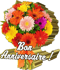 Messages Français Bon Anniversaire Floral Fond Transparent 003 