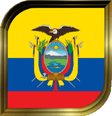 Flags America Ecuador Square 