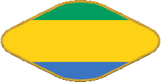 Banderas África Gabón Oval 02 