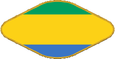 Bandiere Africa Gabon Ovale 02 