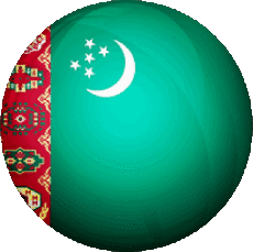 Flags Asia Turkmenistan Round 