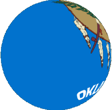 Flags America U.S.A - States Oklahoma Sphere - Cube 