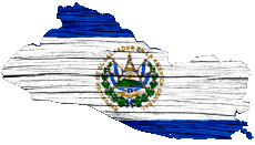 Banderas América El Salvador Mapa 
