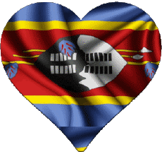 Bandiere Africa Eswatini Cuore 