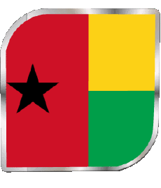Flags Africa Guinea Bissau Square 