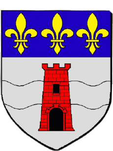 Wappen-Fahnen Frankreich Abteilungen - Städte 94 LA QUEUE EN BRIE Wappen