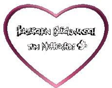 Mensajes Alemán Herzlichen Glückwunsch zum Muttertag 01 