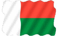 Fahnen Afrika Madagaskar Welligkeit 