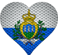 Flags Europe San Marino Heart 