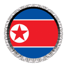 Banderas Asia Corea del Norte Ronda - Anillos 