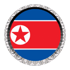 Flags Asia North Korea Round - Rings 