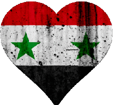 Flags Asia Syria Heart 